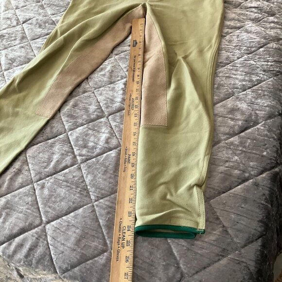 Devon-Aire Riding Breeches Khaki Equestrian Pants 32R Cotton/Spandex full seat - Picture 2 of 8